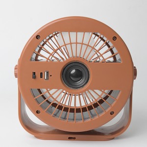 Rechargeable Remote Control USB Portable Table Fan with Night Light for Camping or Family Use